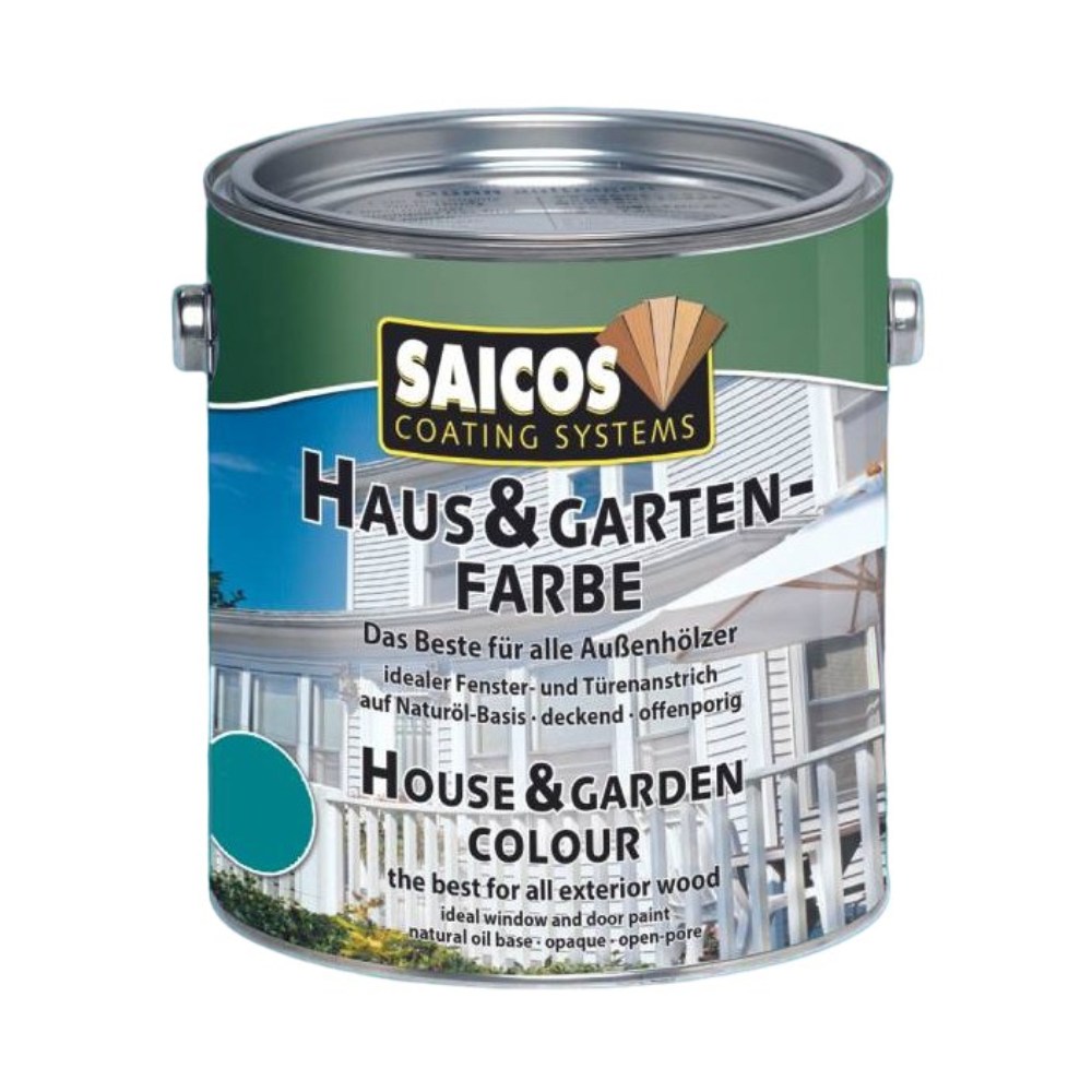 Краска укрывная для дерева Saicos Haus & Garten-Farbe цвет 2506 Сейшельский синий 0,125 л
